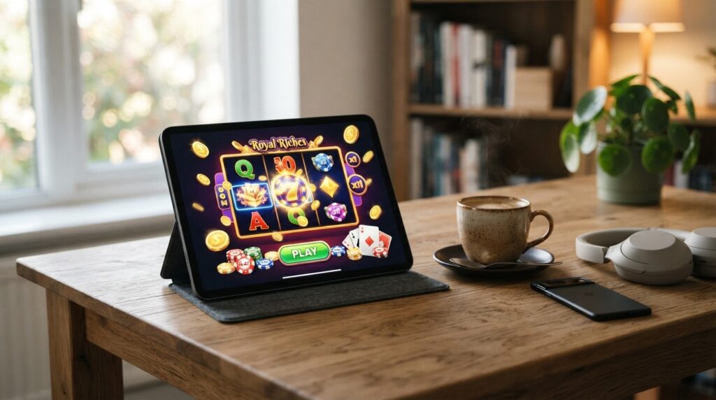 Tiêu chí chọn casino trực tuyến uy tín nhất cho người mới Giao diện trò chơi trực tuyến trên máy tính bảng và điện thoại di động
