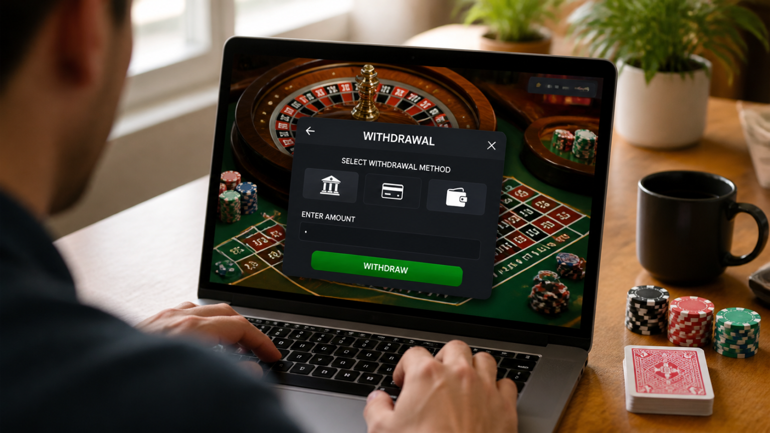 Tốc độ rút tiền phụ thuộc vào những yếu tố nào?: casino trực tuyến việt nam rút tiền nhanh Người chơi kiểm tra yêu cầu rút tiền trên giao diện trò chơi casino trực tuyến